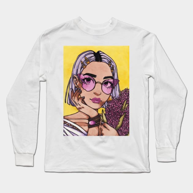 Hyacinth Long Sleeve T-Shirt by bukkbianka